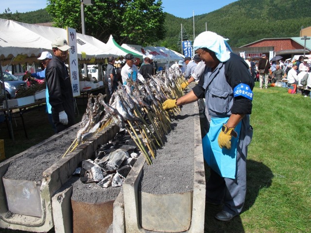 やまべの塩焼き