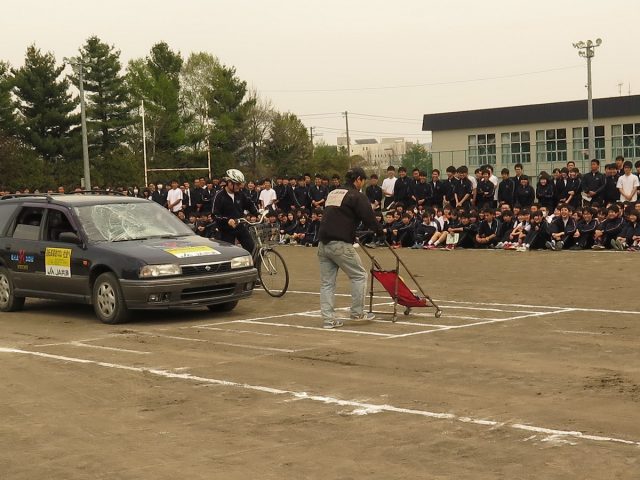 JA共済自転車交通安全教室の様子