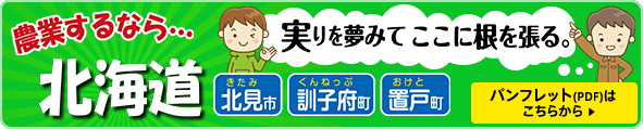 農業するなら北海道「北見市・訓子府町・置戸町」 パンフレット（PDF）はこちらから