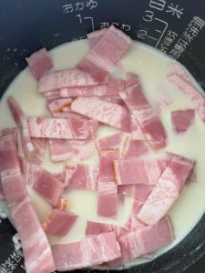 トマト丸ごと炊き込みご飯作り方1