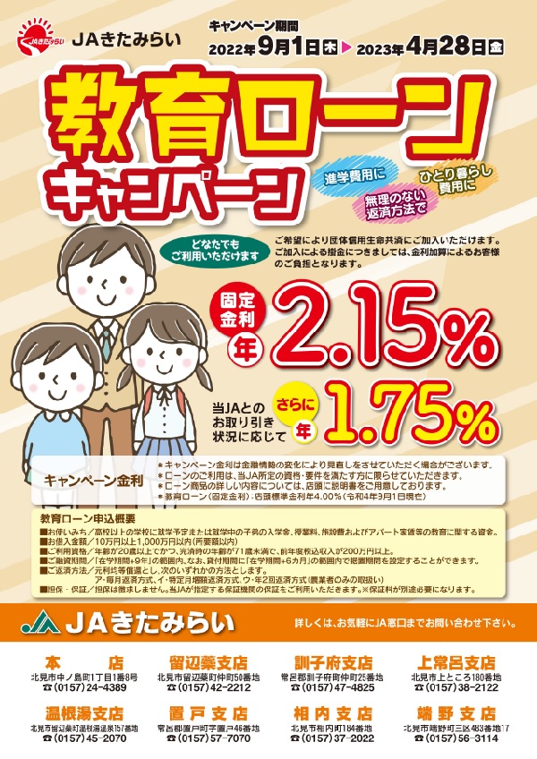 教育ローンキャンペーン